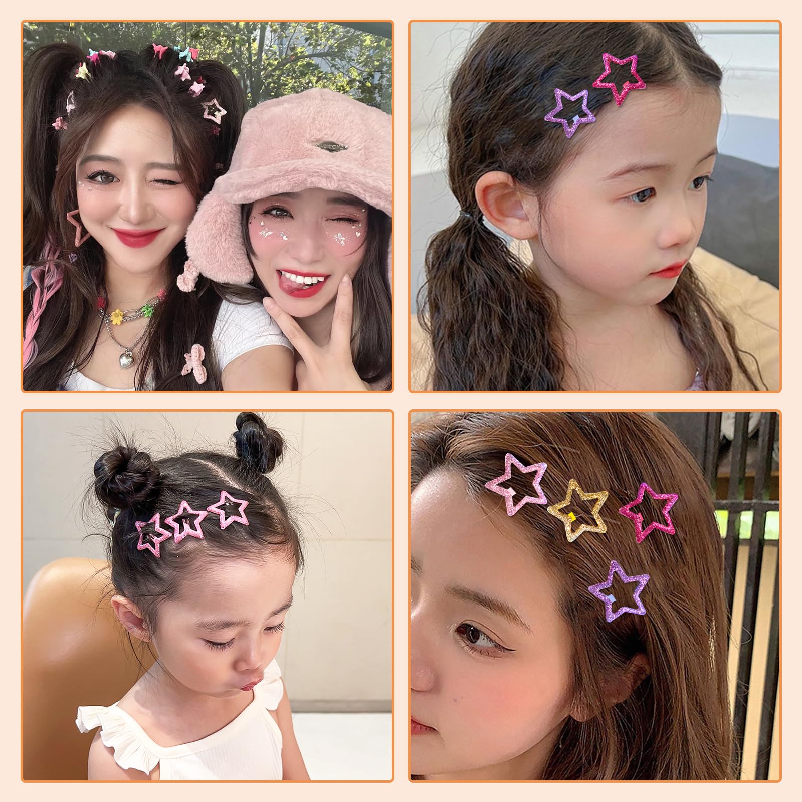 Amazon | Doyime ヘアピン 星 ヘアクリップ (10本セット) 前髪クリップ